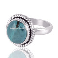 Muito bonita Prata 925 Sterling &amp; Natural Tibetan Turquoise Birthstone Jewelry